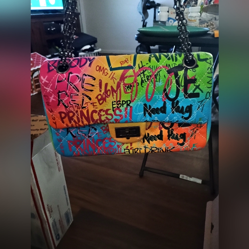 Colorful Graffiti Shoulder Bag